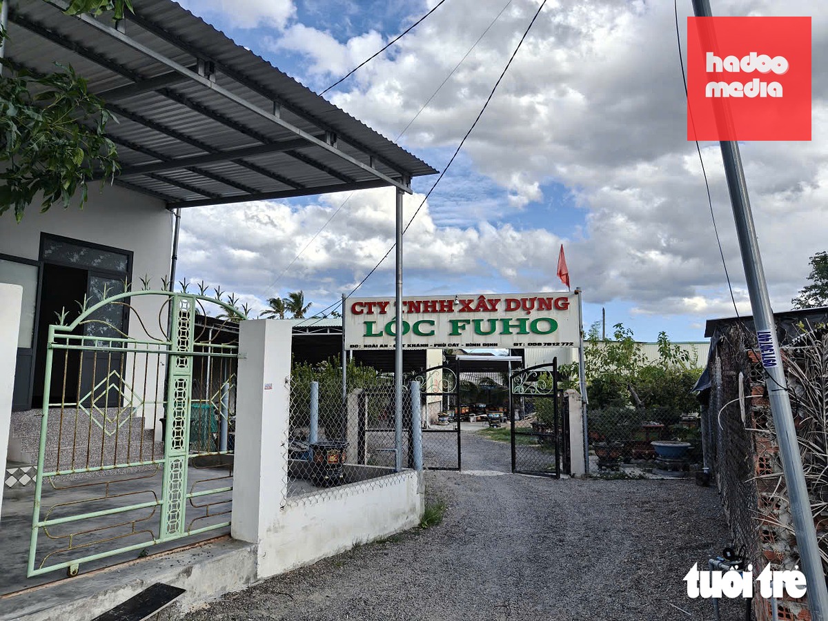 Trụ sở Công ty TNHH xây dựng Lộc Fuho của Phạm Văn Lộc tại thôn Ngãi An, xã Đề Gi, tỉnh Gia Lai - Ảnh: TẤN LỰC