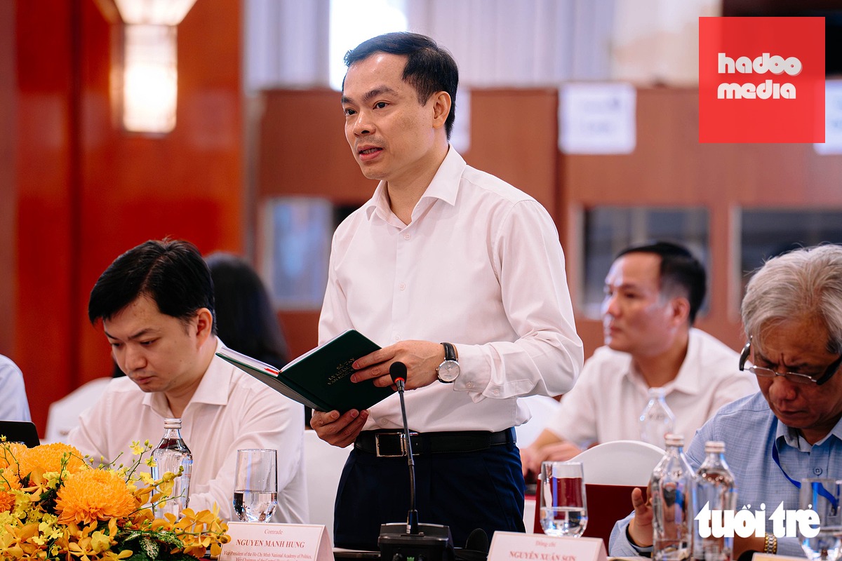 PGS.TS Nguyễn Mạnh Hùng, Phó giám đốc Học viện Chính trị quốc gia Hồ Chí Minh - Ảnh: THANH HIỆP