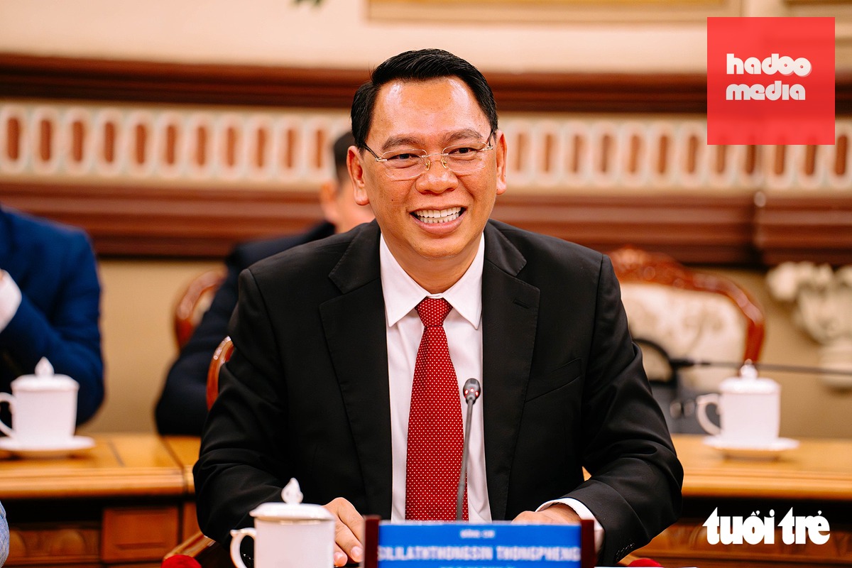 Ông Sililaththongsin Thongpeng - Chủ tịch Ủy ban Chính quyền thủ đô Vientiane - Ảnh: THANH HIỆP