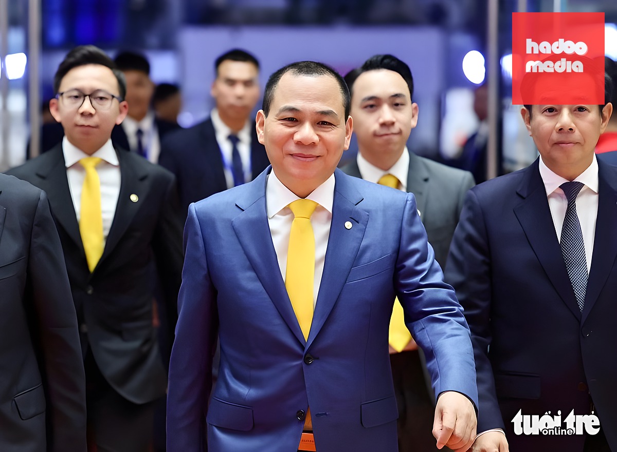 Tỉ phú Phạm Nhật Vượng trong một sự kiện - Ảnh: NGUYỄN KHÁNH