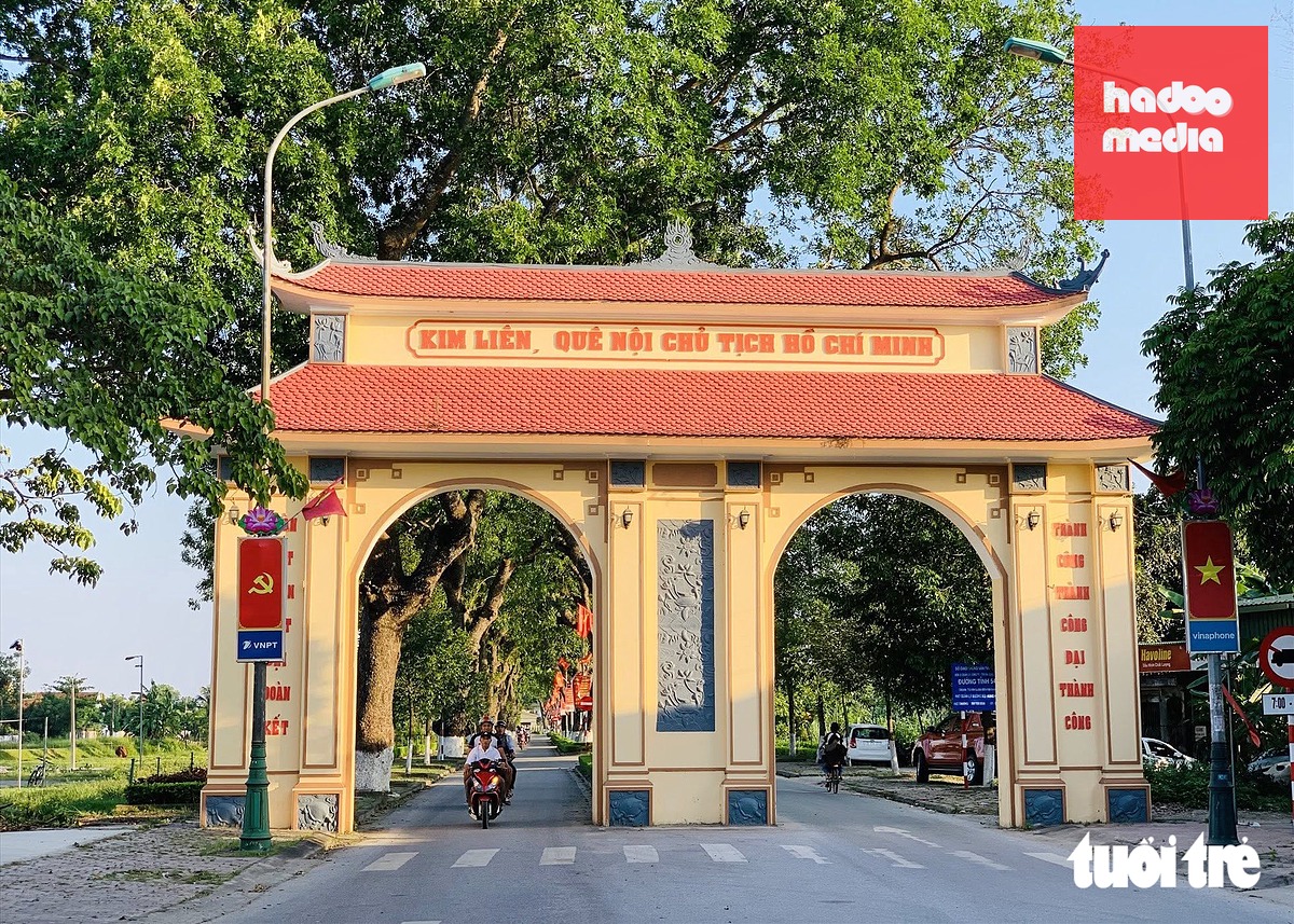 Đường vào Kim Liên - quê nội Chủ tịch Hồ Chí Minh hôm nay - Ảnh: DOÃN HÒA