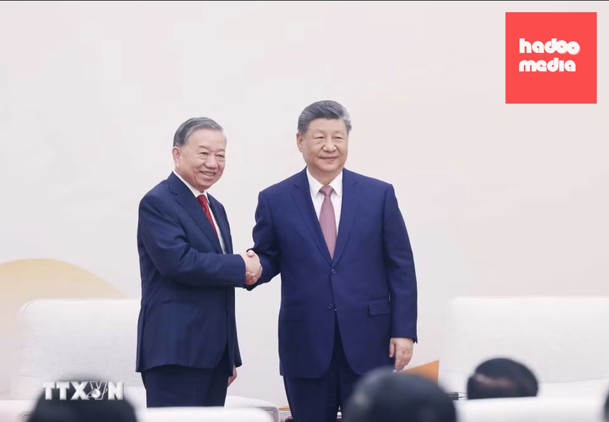 Tổng Bí thư, Chủ tịch nước Tô Lâm và Tổng Bí thư, Chủ tịch nước Trung Quốc Tập Cận Bình trong chuyến thăm Trung Quốc tháng 4-2026 - Ảnh: TTXVN