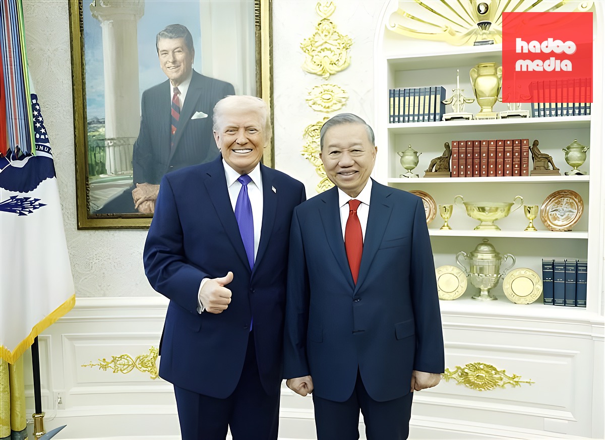 Tổng Bí thư, Chủ tịch nước Tô Lâm và Tổng thống Mỹ Donald Trump tại Phòng Bầu dục tháng 2-2026 - Ảnh: TTXVN
