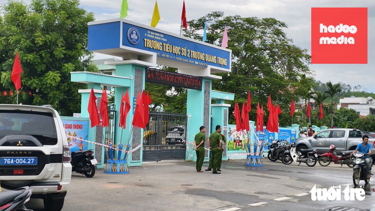 Trường tiểu học số 2 Trương Quang Trọng nơi xảy ra vụ việc - Ảnh: NGUYỄN YÊN