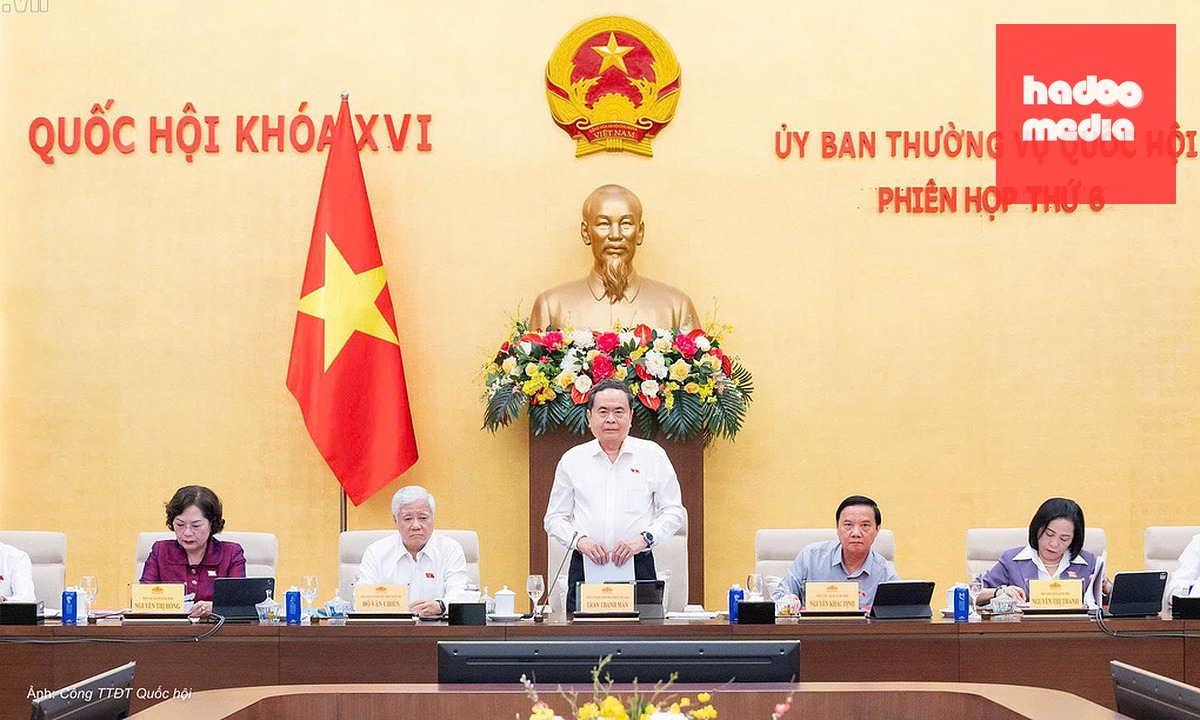 Chủ tịch Quốc hội Trần Thanh Mẫn phát biểu tại phiên họp Ủy ban Thường vụ Quốc hội chiều 3/9. Ảnh: Cổng TTĐT Quốc hội