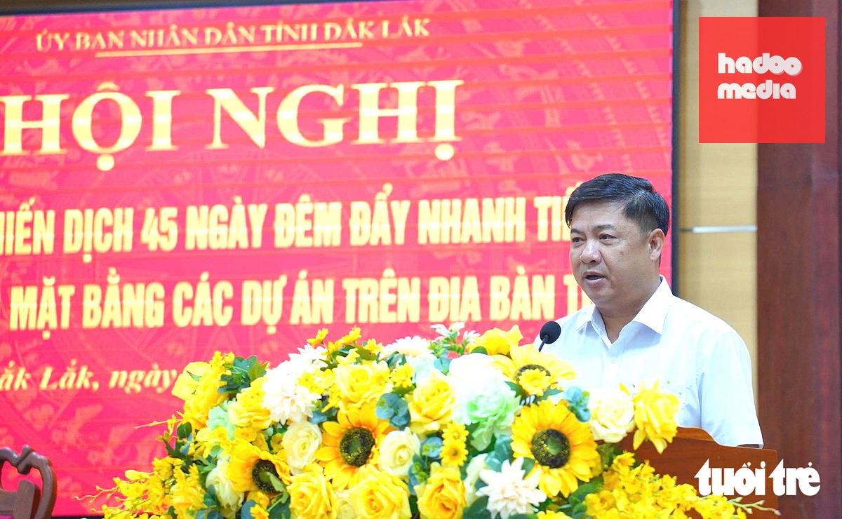Ông Lương Nguyễn Minh Triết, Bí thư Tỉnh ủy Đắk Lắk, cho rằng cán bộ có lúc ngại trách nhiệm, khiến việc giải phóng mặt bằng gặp khó - Ảnh: TÂM AN
