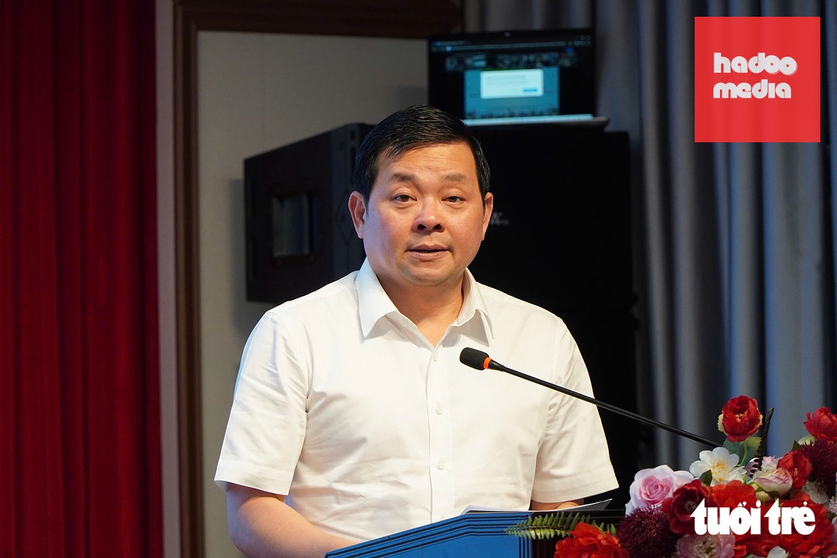Ông Nguyễn Toàn Thắng, Giám đốc Sở Nông nghiệp và Môi trường TP.HCM, phát biểu chỉ đạo tại lễ phát động cao điểm - Ảnh: ÁI NHÂN
