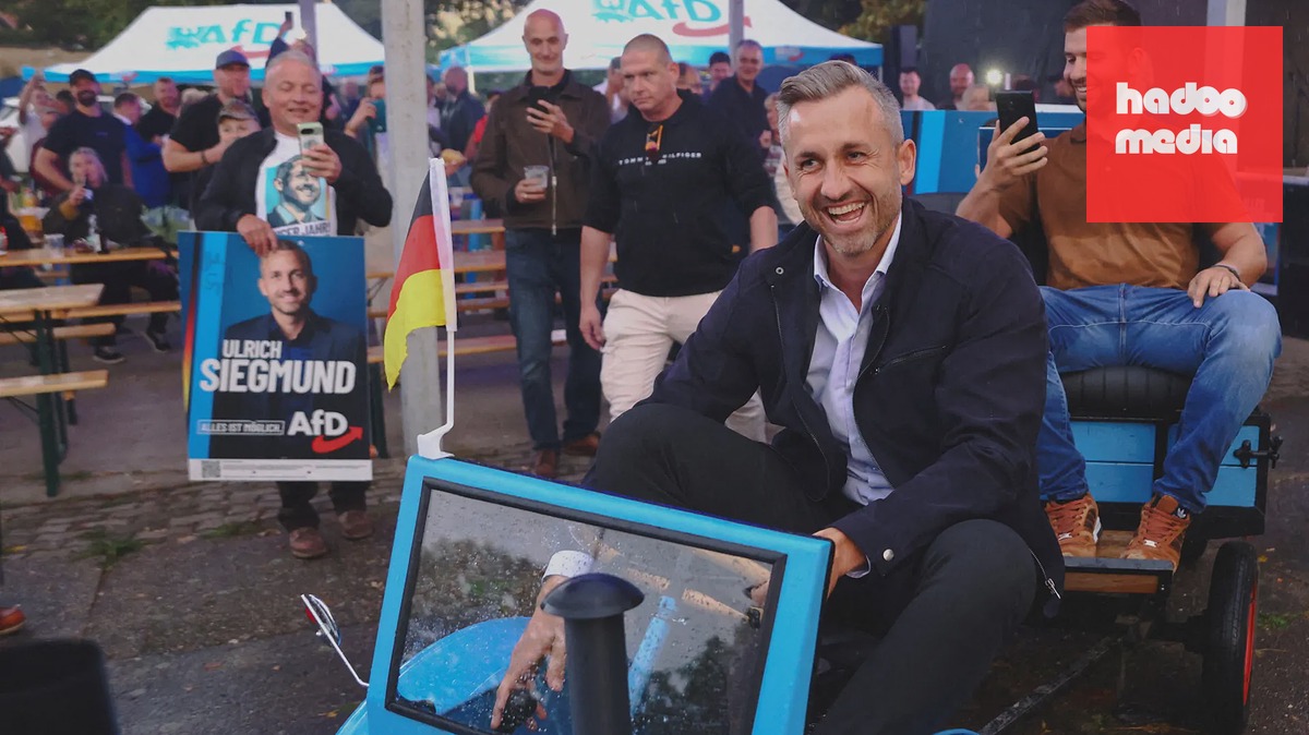 Ulrich Siegmund na předvolební akci AfD