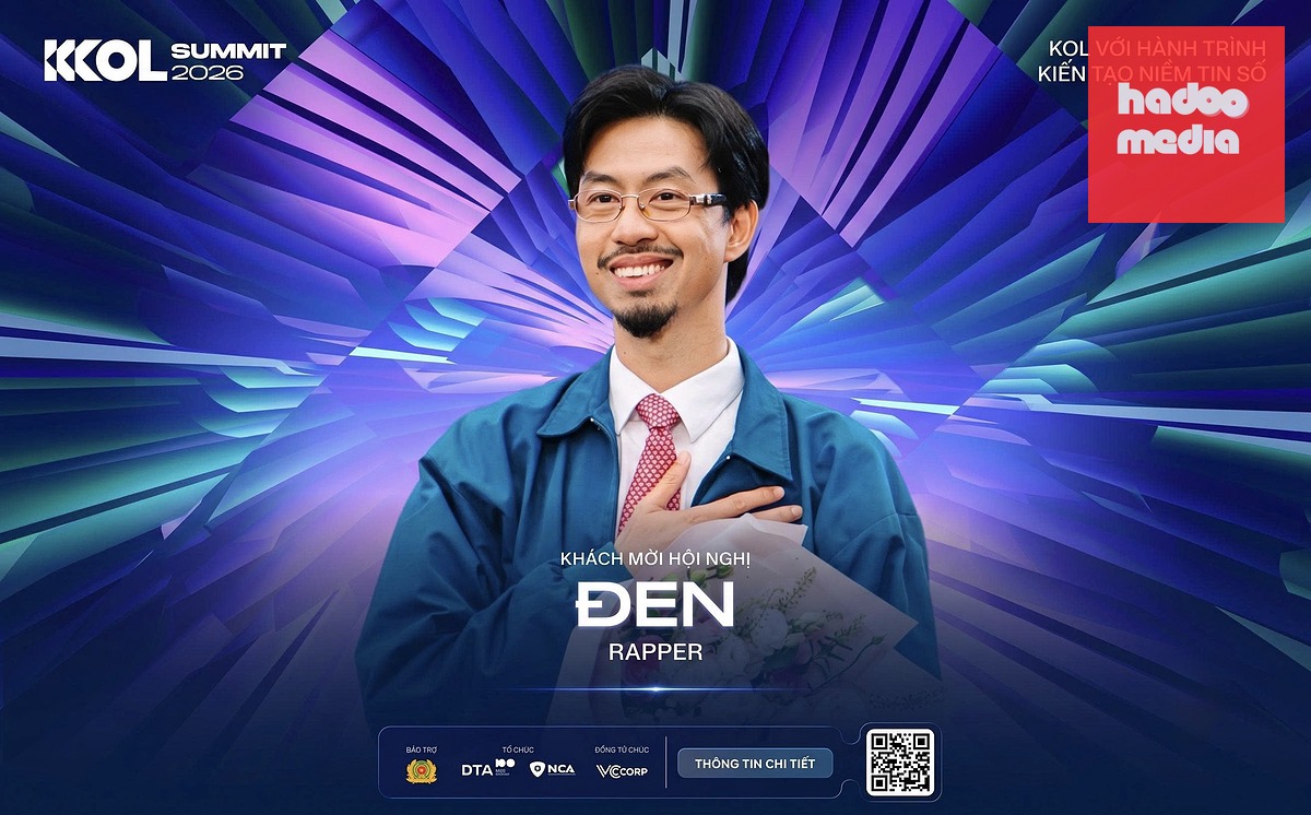 Rapper Đen Vâu sẽ góp mặt tại KOL Summit 2026 - Ảnh: BTC
