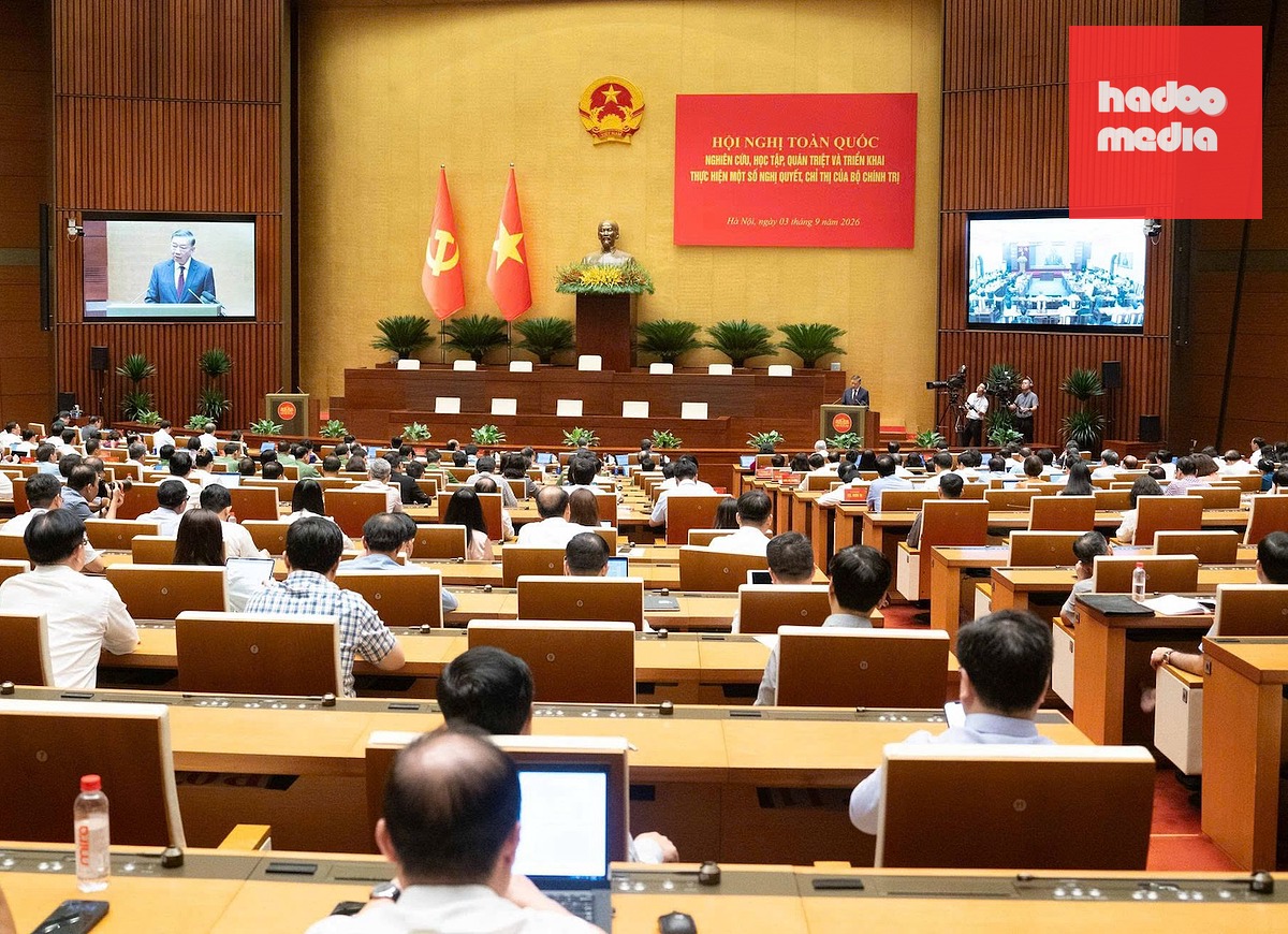 Quang cảnh hội nghị quán triệt toàn quốc ngày 3-9 - Ảnh: GIA HÂN