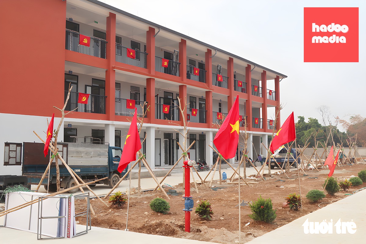Năm học 2026 - 2027, Trường phổ thông nội trú liên cấp tiểu học và THCS Anh Sơn có 1.246 học sinh đăng ký bán trú và 241 học sinh đăng ký nội trú - Ảnh: DOÃN HÒA