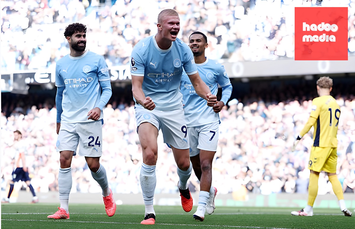 Haaland ghi bàn thắng duy nhất giúp Man City giành trọn 3 điểm. Ảnh: Molly Darlington/Getty Images.