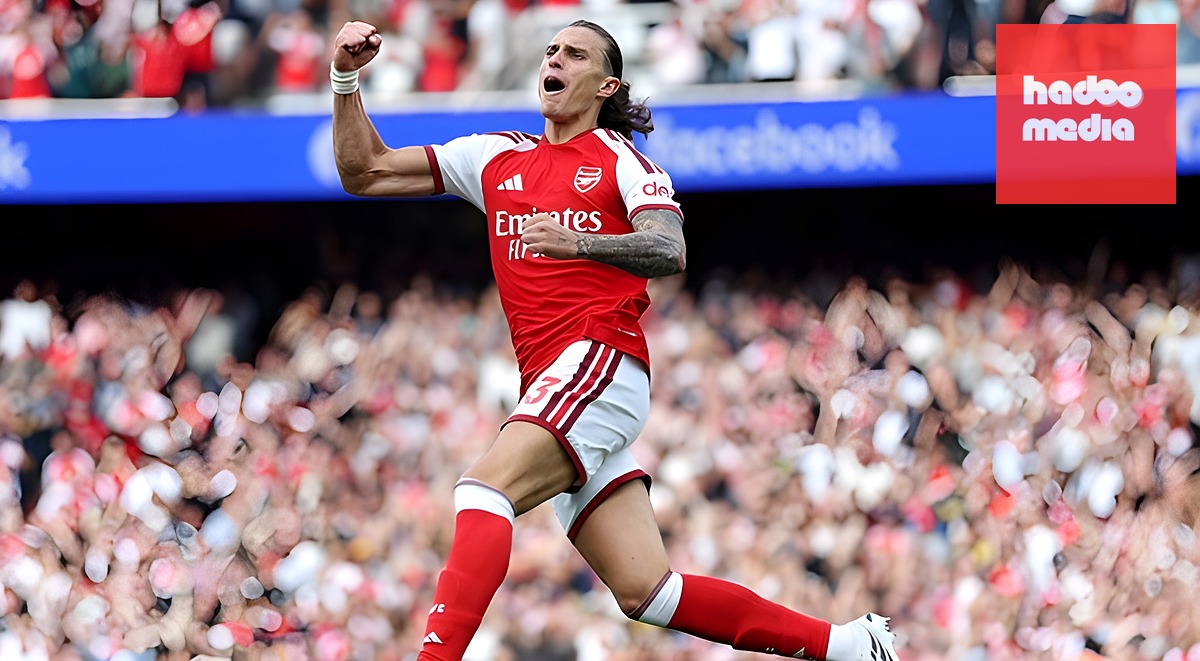 Calafiori chơi đầy biến hóa ở cánh trái Arsenal. (Ảnh: Ryan Pierse/Getty Images)