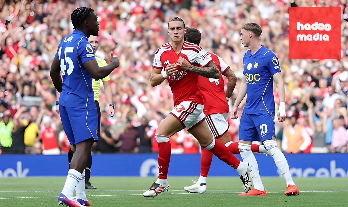 Ngôi sao 24 tuổi ăn mừng bàn thắng hụt trước Chelsea. (Ảnh: Luke Baker/Getty Images)