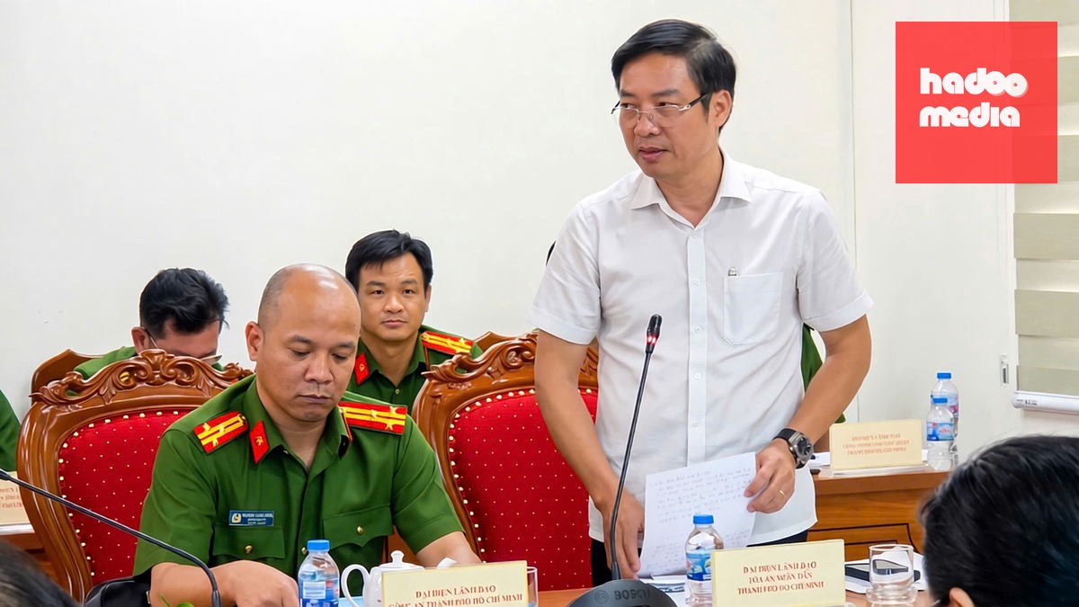 Ông Quách Hữu Thái tại hội nghị - Ảnh: TUYẾT MAI