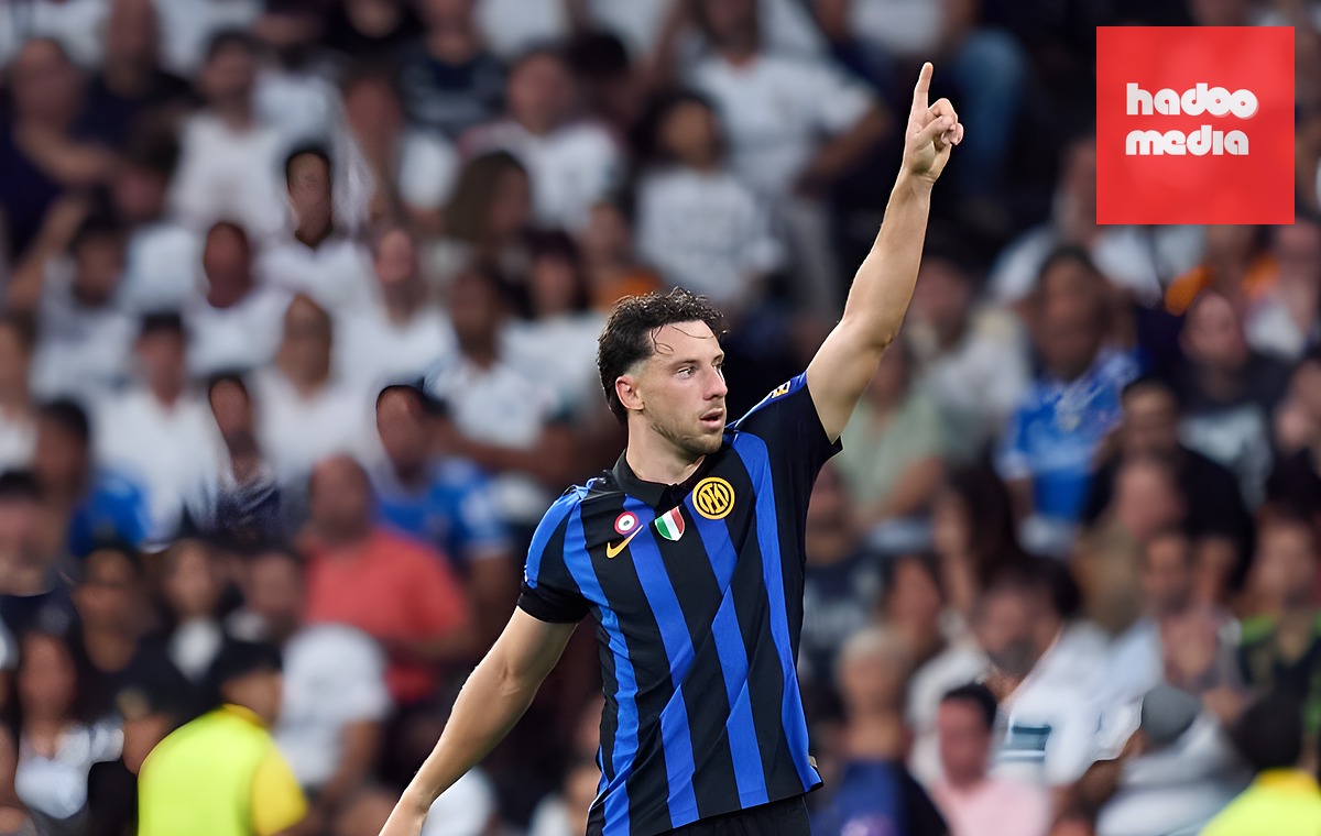 Carlos Augusto rút ngắn tỷ số cho Inter. Ảnh: Mateo Villalba/Getty Images.