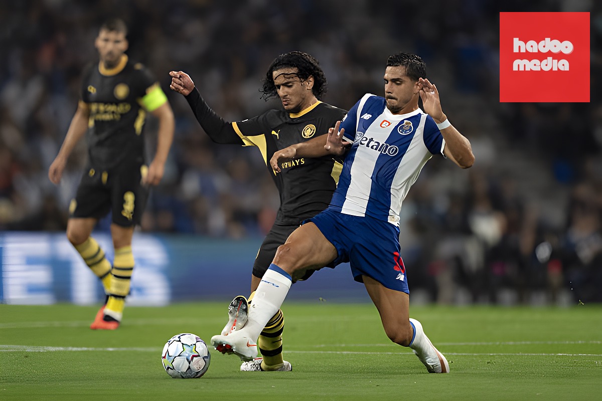 Ayyoub Bouaddi tỏa sáng trong lần đầu tiên đá chính cho Man City. Ảnh: Pedro Loureiro/Sports Press Photo/Getty Images.