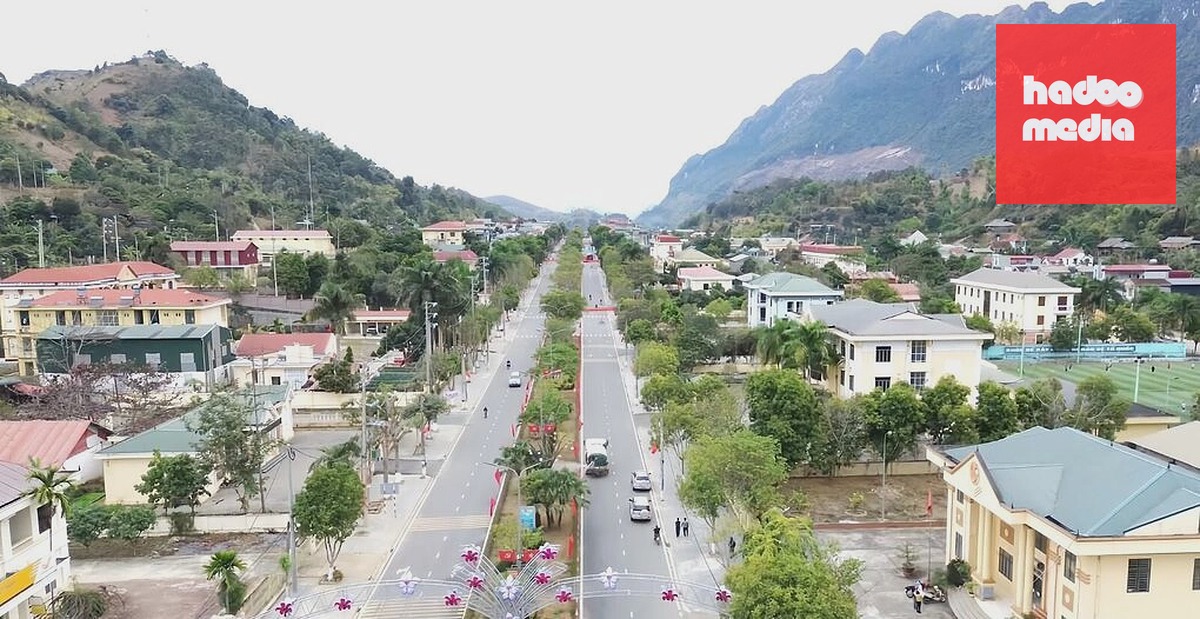 Trung tâm xã Quỳnh Nhai, tỉnh Sơn La, tháng 1/2026. Ảnh: Báo Sơn La