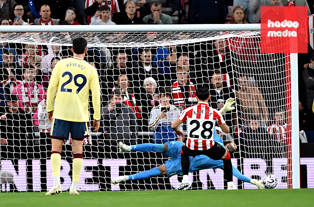 David Raya có trận đấu đáng khen ngợi. Ảnh của David Price/Arsenal FC - Getty Images.