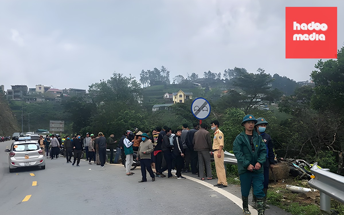 Nghi xe phân khối lớn tông xe máy khi đổ đèo Tam Đảo, 1 người chết, 1 người bị thương - Ảnh 2.