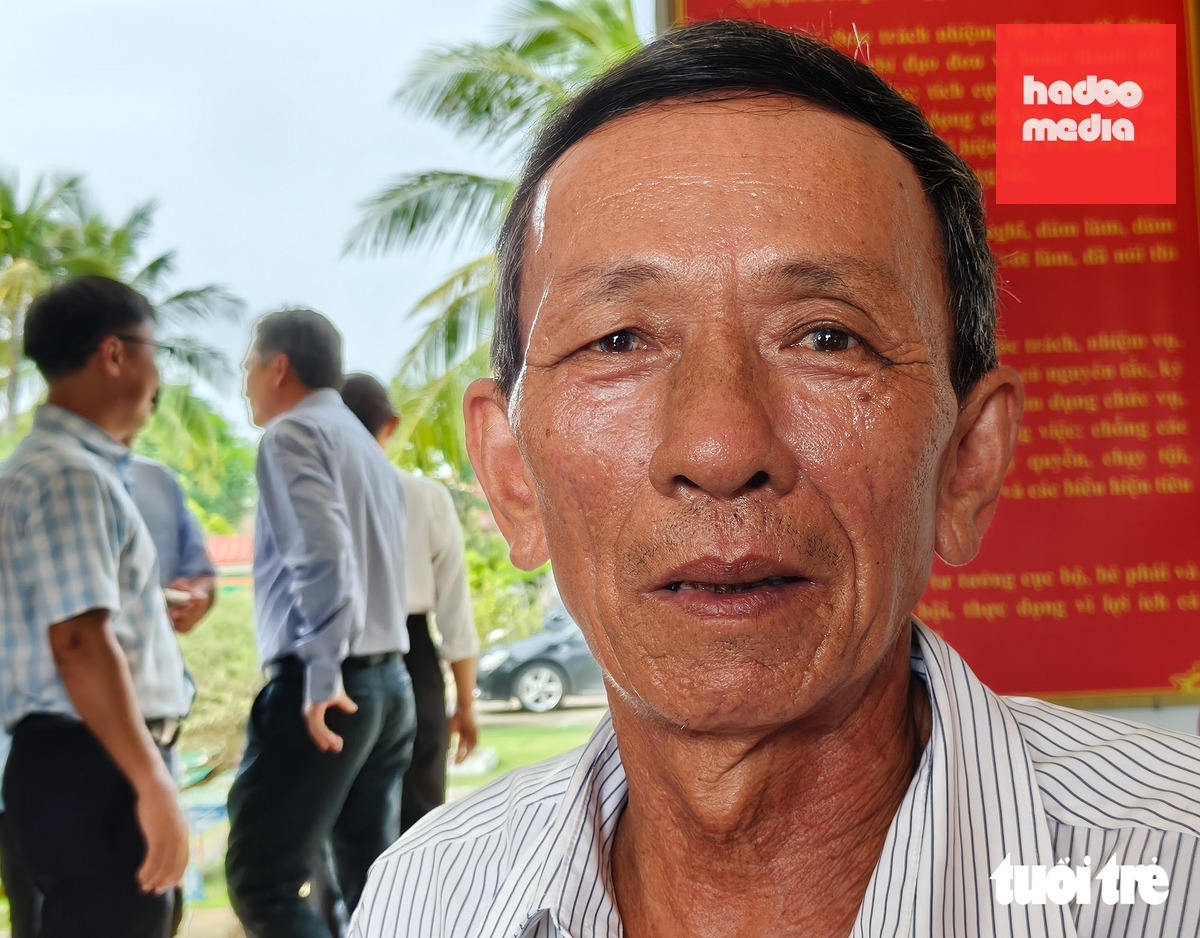 Ngư dân Hồ Văn Quả, người tham gia cứu nạn 32 thuyền viên tàu câu mực giữa biển - Ảnh: TẤN LỰC