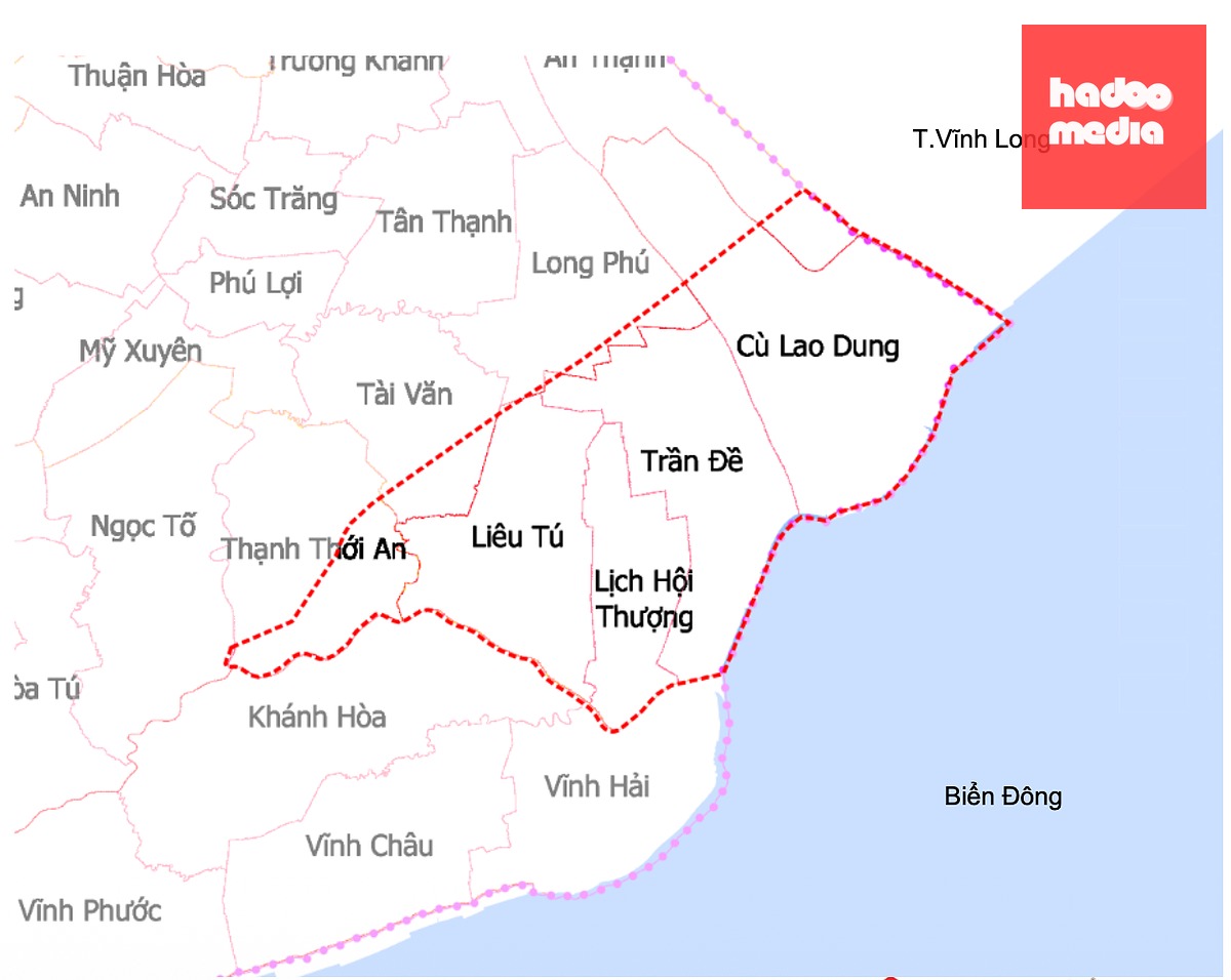 Định hướng phát triển không gian Khu kinh tế biển Trần Đề - Ảnh dự thảo hồ sơ Quy hoạch chung thành phố Cần Thơ đến năm 2050, tầm nhìn đến năm 2075