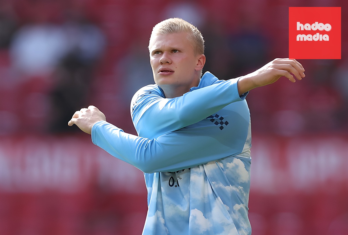 Real Madrid và Barcelona đặt Erling Haaland vào tầm ngắm. Ảnh: EPA/ADAM VAUGHAN