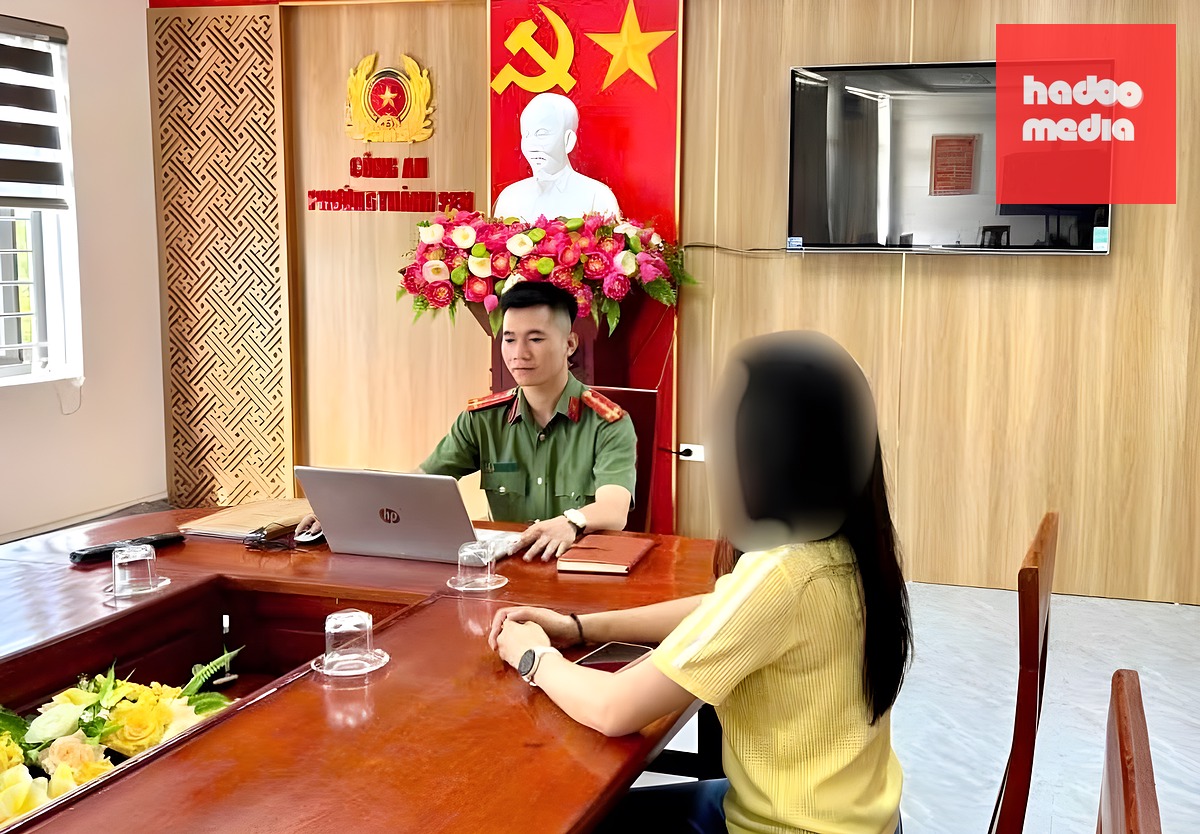 N.T.M.T. tại cơ quan công an - Ảnh: Công an cung cấp