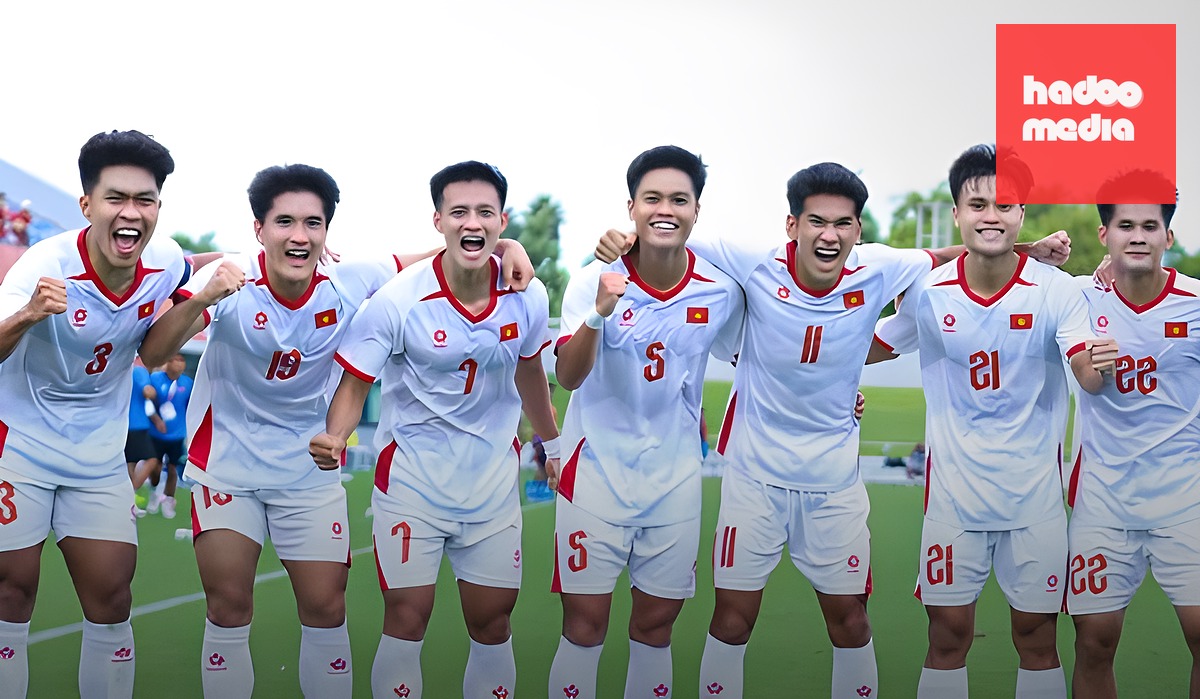 Niềm vui chiến thắng của các cầu thủ U23 Việt Nam. Ảnh: VFF.