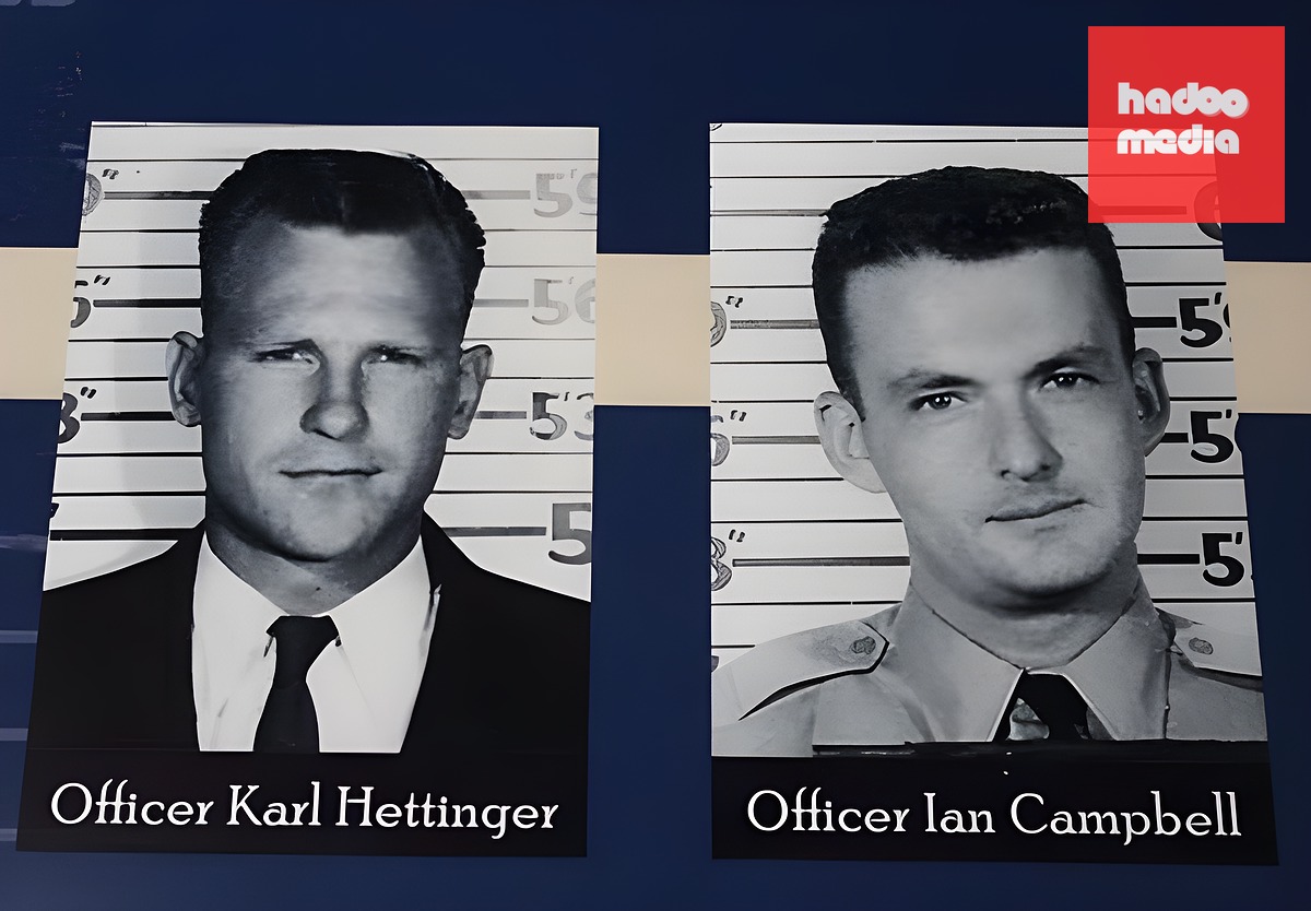 Hai sĩ quan Karl Hettinger và Ian Campbell. Ảnh: Police Magazine