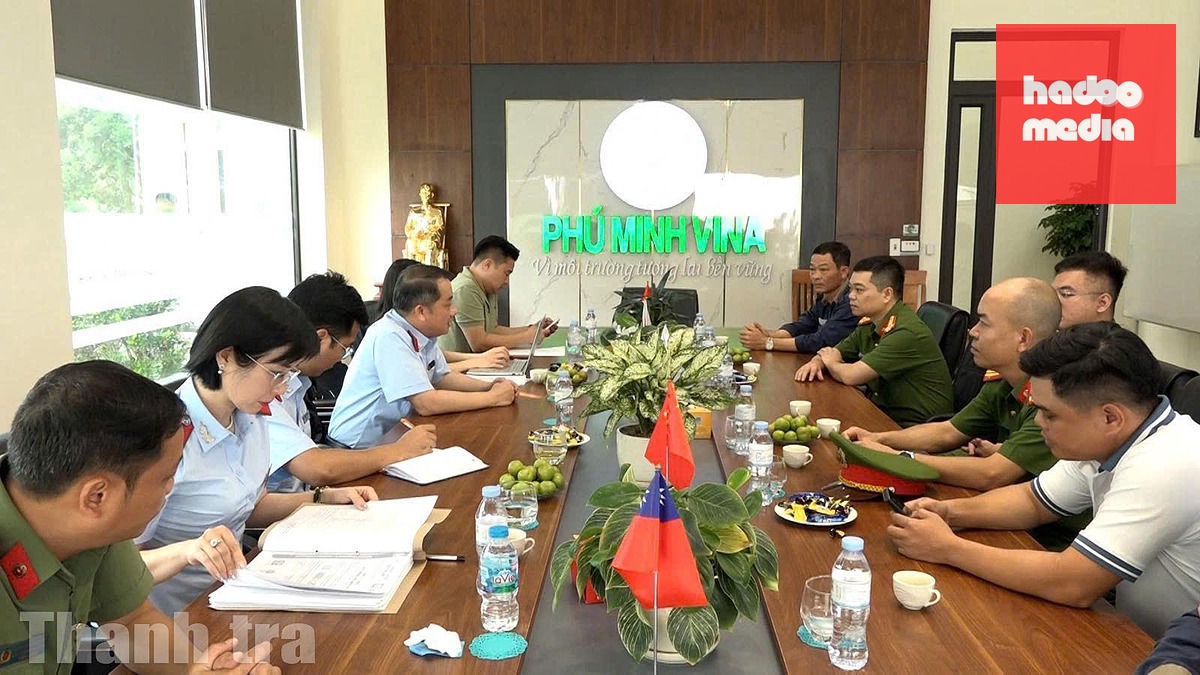 Buổi công bố quyết định thanh tra tại Công ty Phú Minh Vina - Ảnh: Thanhtra.com.vn