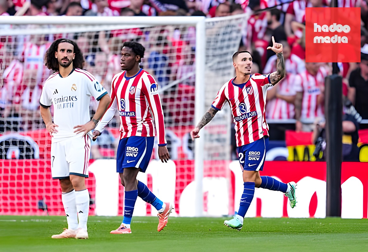 Grimaldo mở điểm cho Atletico với cú sút phạt đền chuẩn xác. Ảnh: Oscar J. Barroso/Europa Press via Getty Images.
