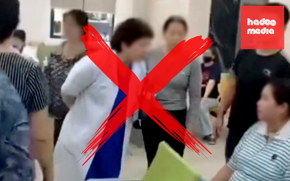 Hình ảnh ông H. livestream trên Facebook xảy ra tại Bệnh viện Hữu nghị Lạc Việt - Ảnh cắt từ clip