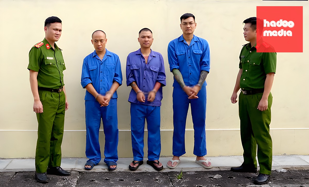Nguyễn Văn Hợi (Khánh Sky), Hồ Văn Khoa và Trần Đình Tiệp (Vua Quạt) bị công an bắt - Ảnh: VTV