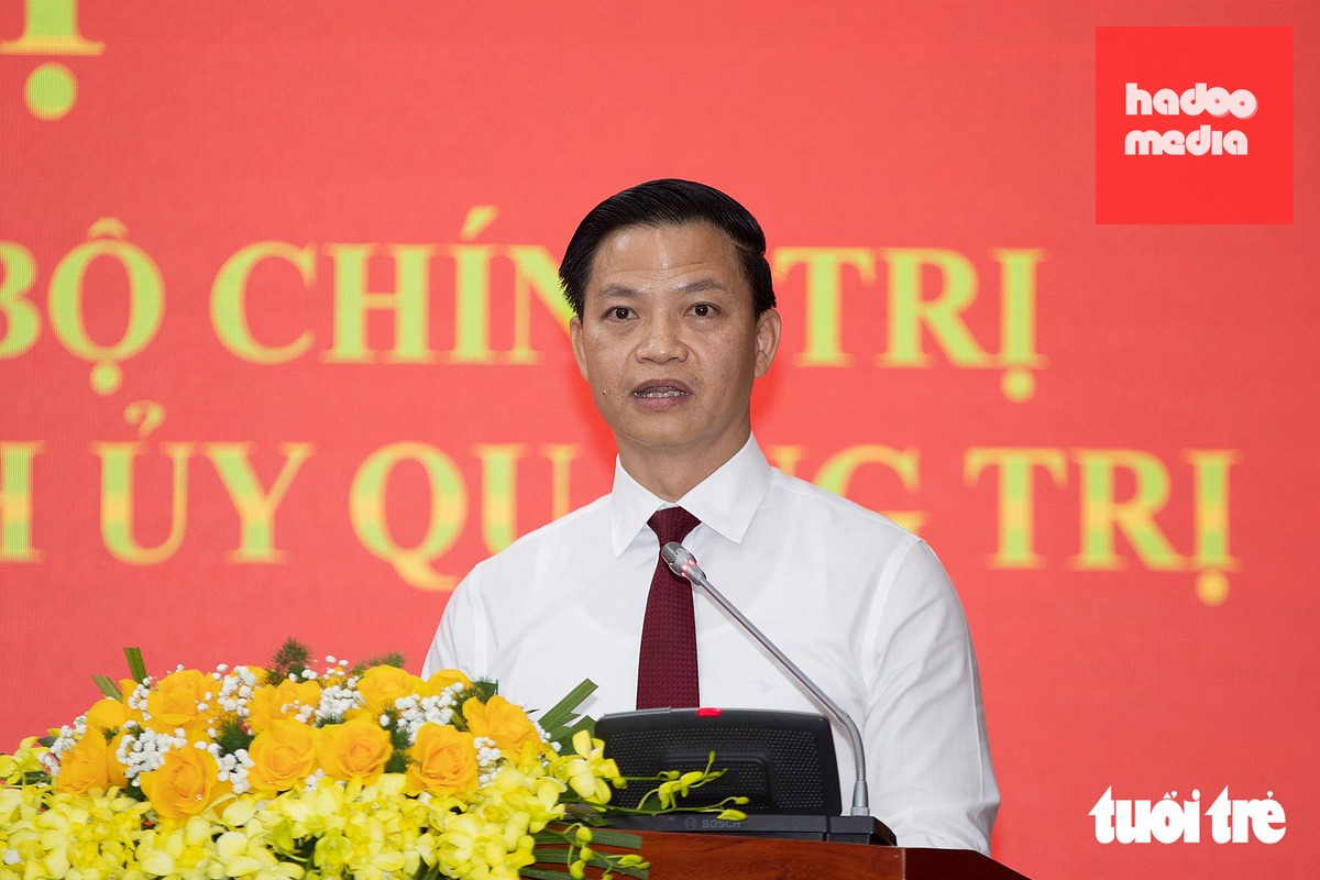 Ông Vương Quốc Tuấn mong muốn các đơn vị, địa phương không tặng hoa, và thể hiện bằng việc thực hiện tốt các nhiệm vụ - Ảnh: HOÀNG TÁO