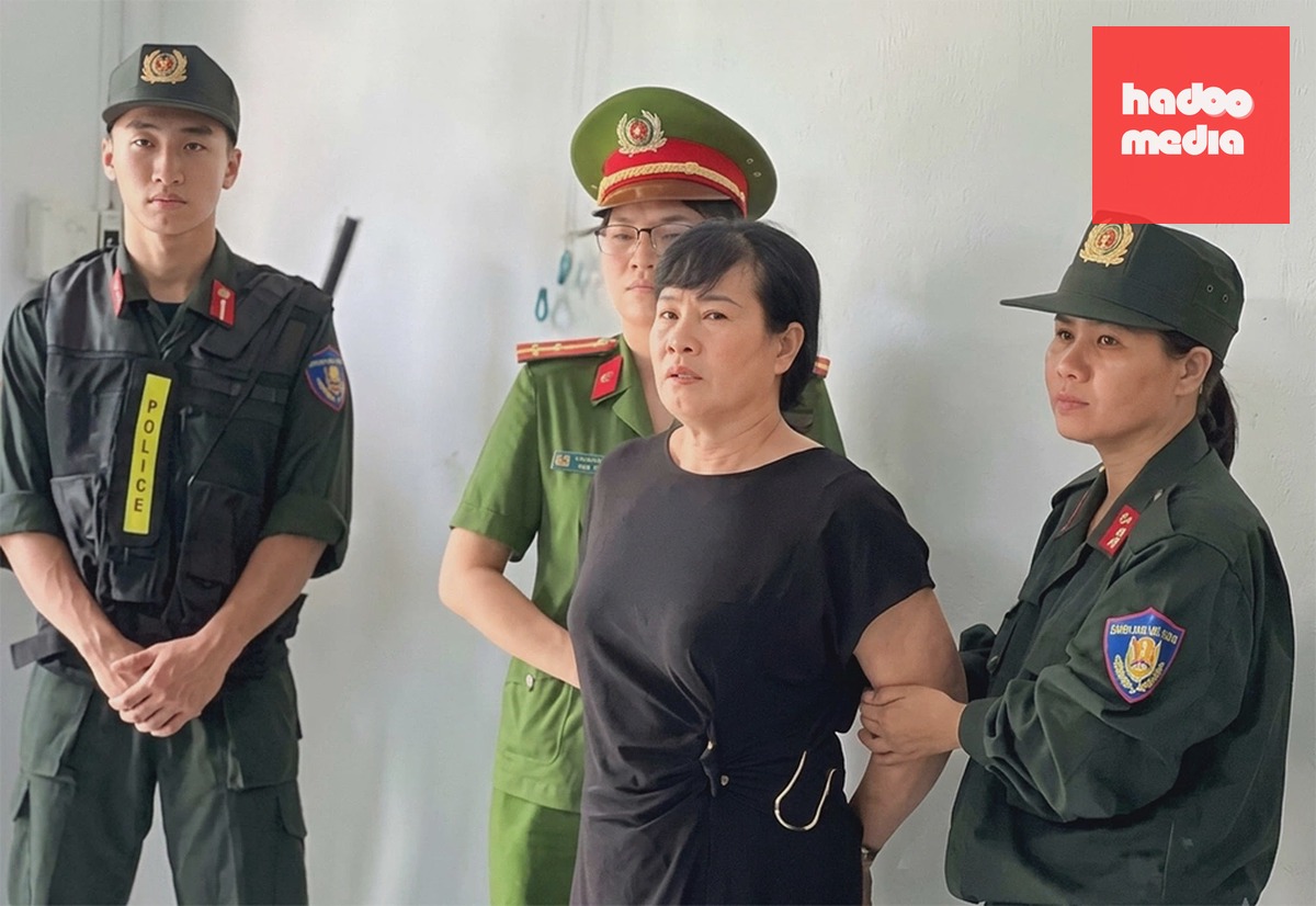 Bà Nguyễn Thị Châu khi bị bắt tạm giam. Ảnh: Công an Cần Thơ