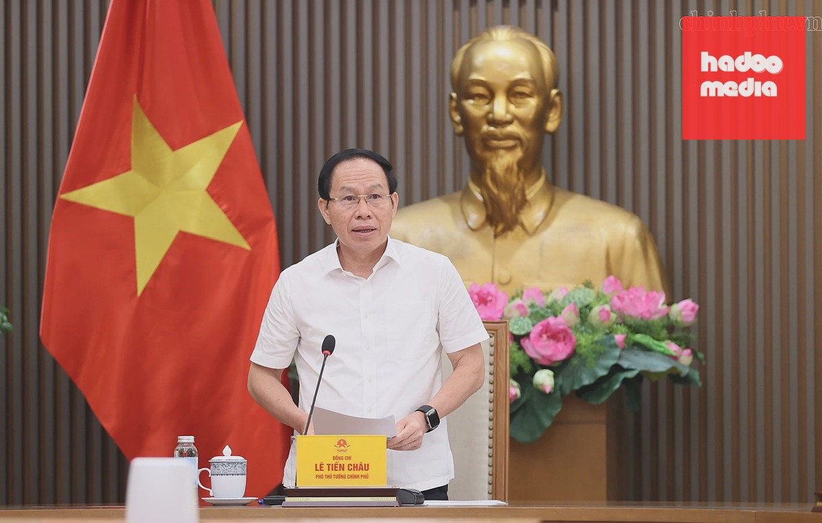 Phó thủ tướng Lê Tiến Châu chủ trì họp về tiến độ sáp nhập cơ sở giáo dục nghề nghiệp công lập, sáng 22/9. Ảnh: VGP