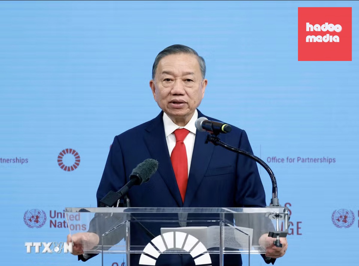 Tổng Bí thư, Chủ tịch nước Tô Lâm phát biểu tại lễ trao các văn kiện giữa Việt Nam và Liên hợp quốc ngày 22-9 - Ảnh: TTXVN