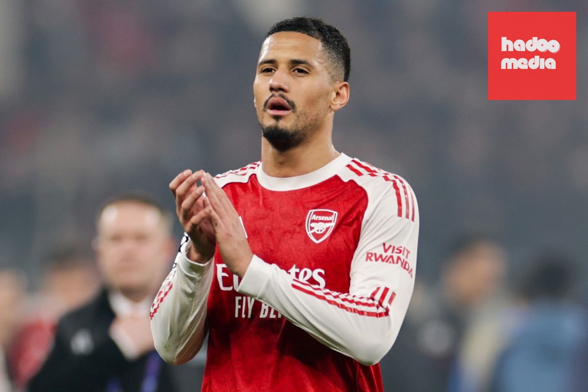 William Saliba nhiều khả năng vẫn là trụ cột của Arsenal ở mùa giải 2030/31. Ảnh: EPA/Christopher Neundorf.