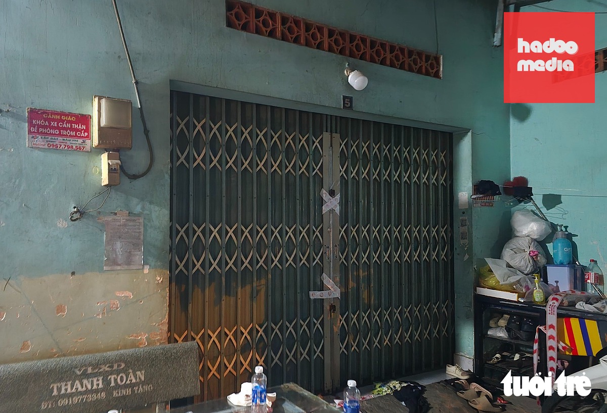 Căn trọ nơi xảy ra vụ án mạng - Ảnh: MINH HÒA