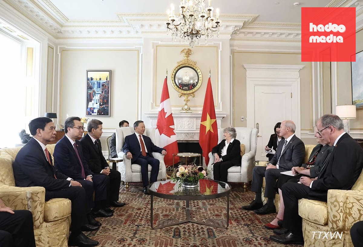 Tổng Bí thư trong chuyến thăm cấp Nhà nước tới Canada - Ảnh: TTXVN
