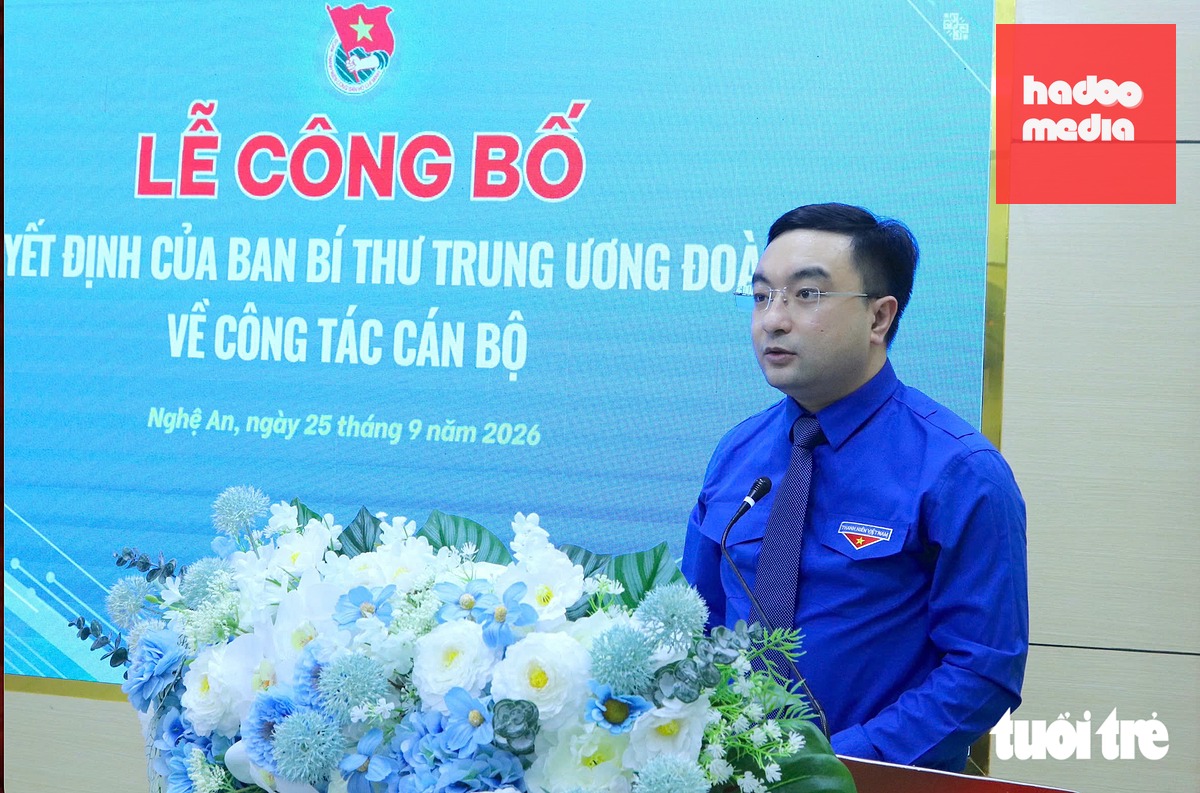 Tân Bí thư Tỉnh Đoàn Nghệ An Hồ Phúc Hải - Ảnh: DOÃN HÒA