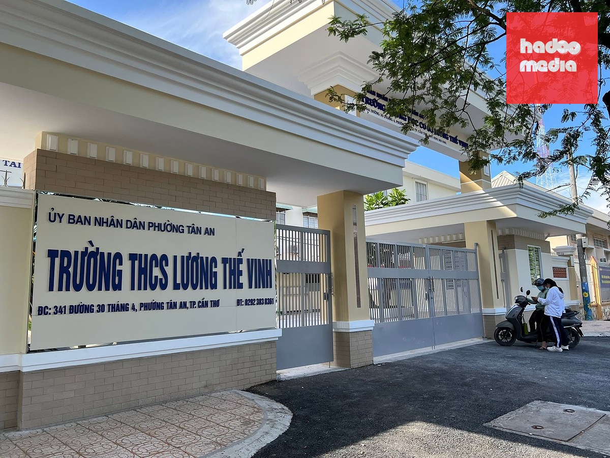 Trường THCS An Khánh và Trường THCS Lương Thế Vinh, sau sáp nhập giữ tên là Trường THCS Lương Thế Vinh (phường Tân An, TP Cần Thơ) - Ảnh: P.D.