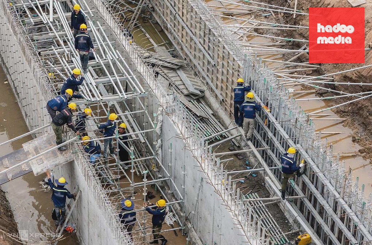 Lao động trên công trường xây dựng ở Hà Nội, tháng 5/2026. Ảnh: Giang Huy