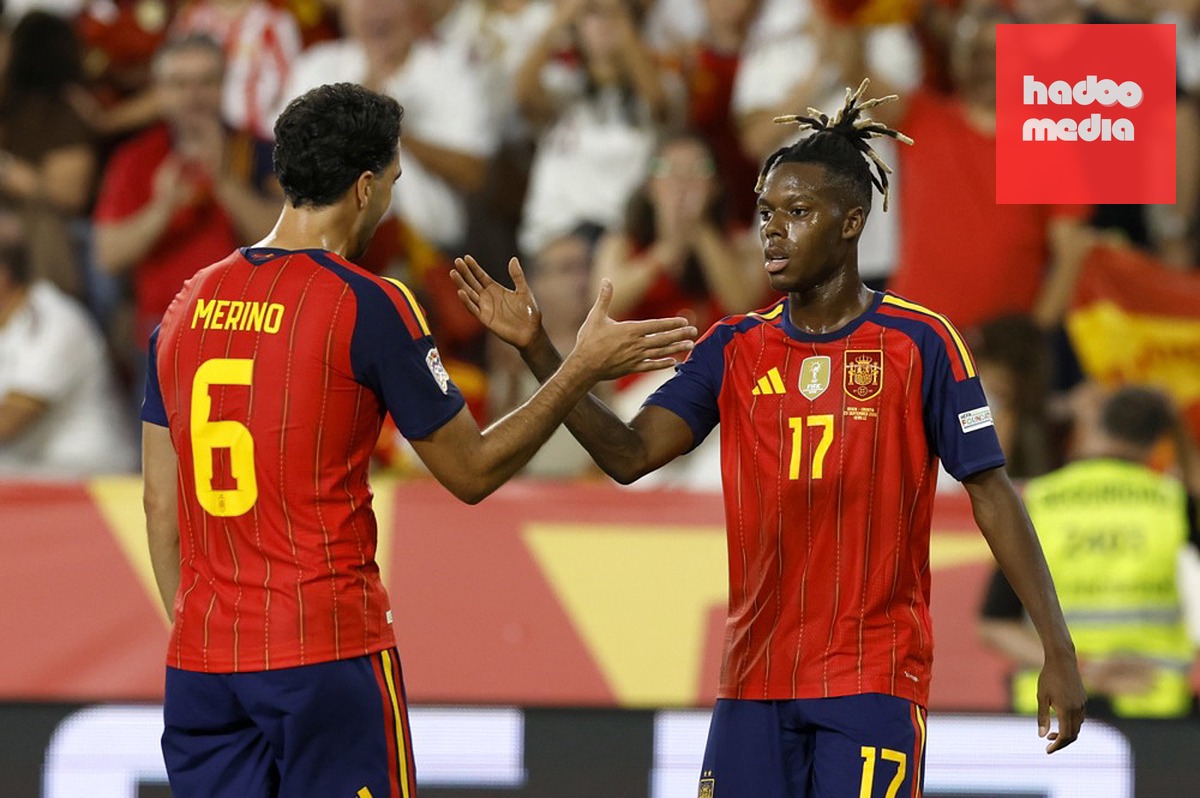 Nico Williams ghi bàn ấn định chiến thắng 4-1 cho La Roja. Ảnh: EPA.