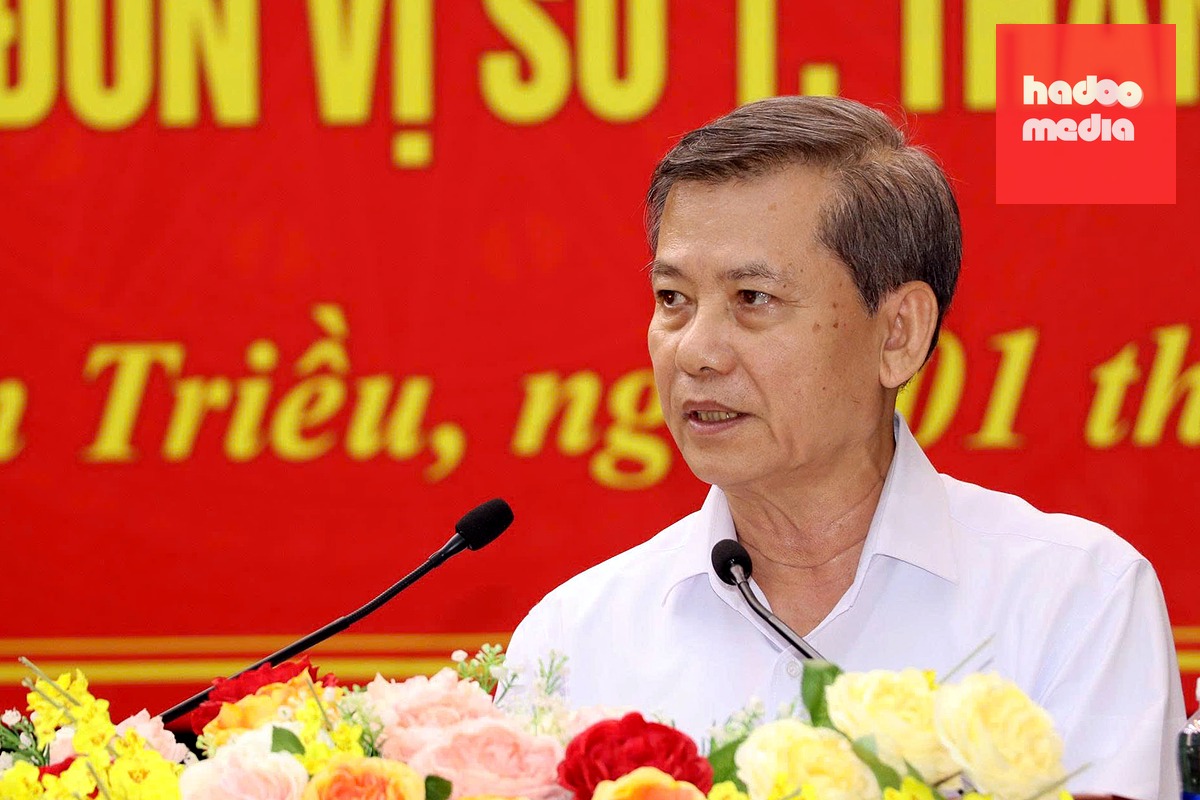 Trưởng Ban Nội chính Trung ương Lê Minh Trí phát biểu tại buổi tiếp xúc cử tri Đồng Nai trước trước kỳ họp thứ 2, Quốc hội khóa XVI - Ảnh: A.B.