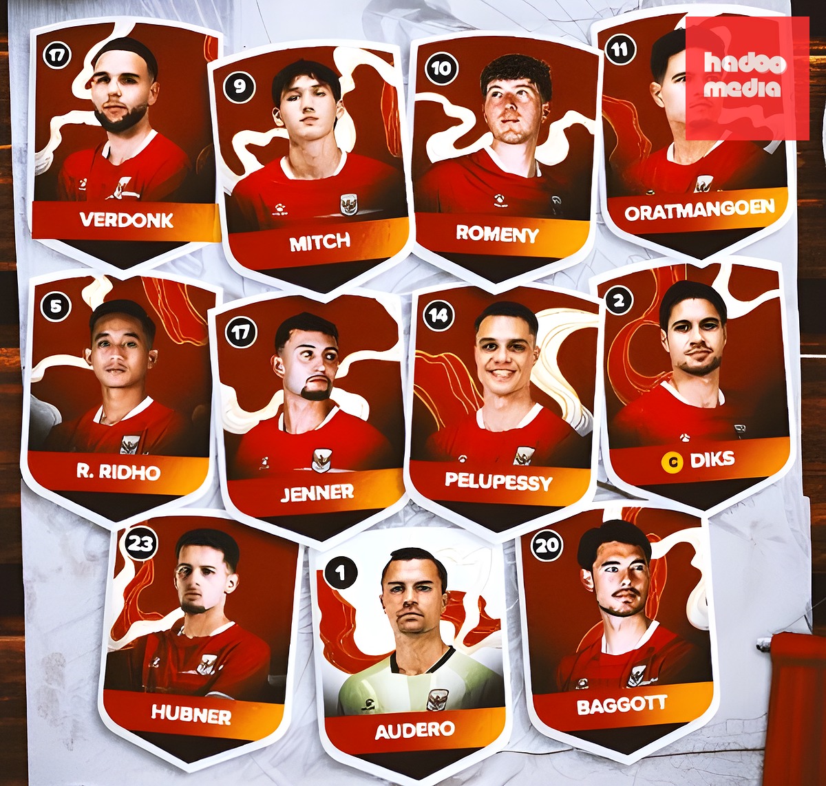 Đội hình ra sân của Indonesia. Ảnh: Timnas Indonesia Instagram.