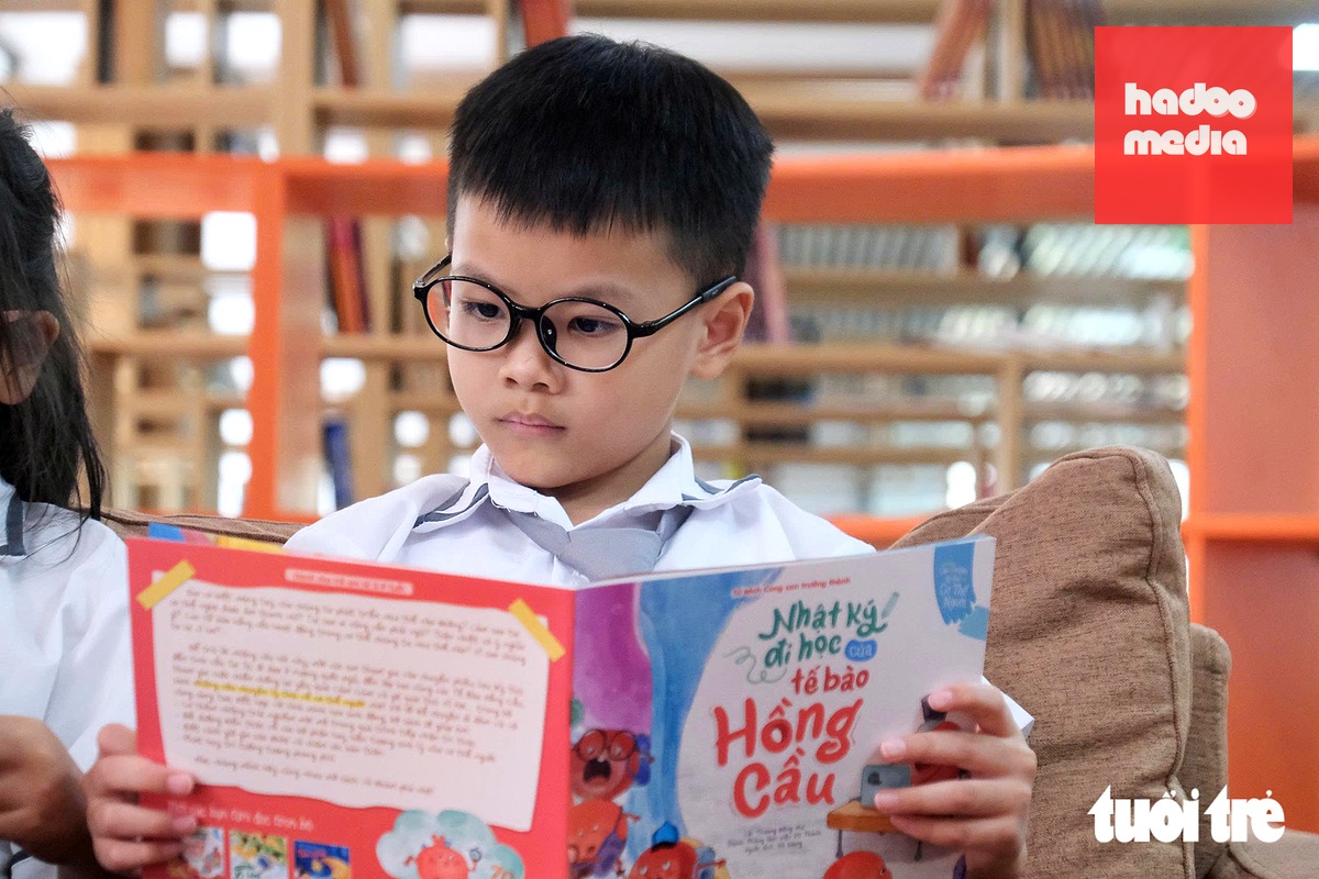 Học sinh Trường tiểu học Chu Văn An (Việt Hưng, Hà Nội) - Ảnh: NGUYÊN BẢO