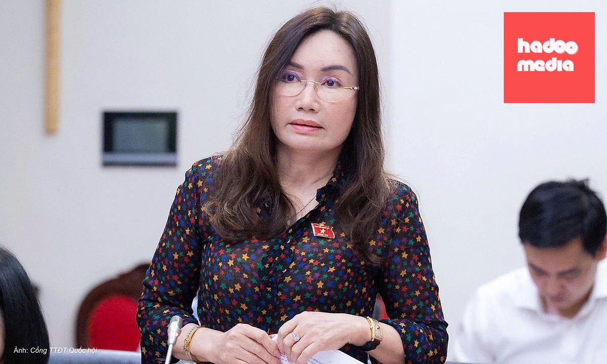 Đại biểu Phạm Thu Xanh, Giám đốc Bệnh viện sản nhi Hải Phòng phát biểu tại phiên họp sáng 4/10. Ảnh: Cổng TTĐT Quốc hội