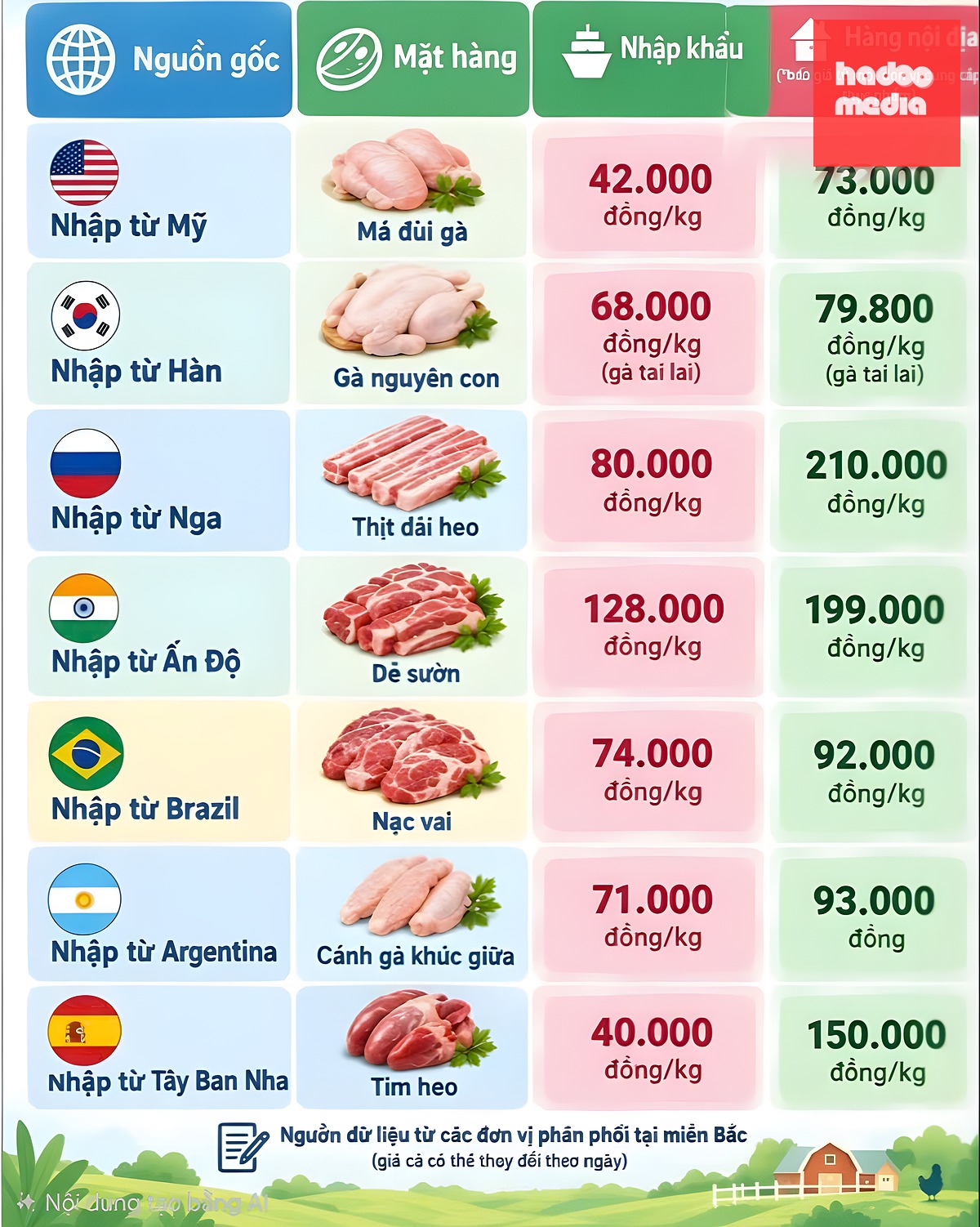 Tổng hợp từ một số đơn vị phân phối - Dữ liệu: N.AN
